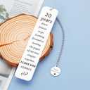 20th Anniversary, Gifts for Couple Him Her 20 Year Wedding China Anniversary Bookmark for Wife Husband or Parents - Twenty Anniv. for Women Men Platinum Anniversary Marriage Presents for Men