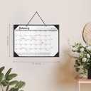 Ospelelf Desk Calendar 2026-2027 Wall Monthly Planner 12"x17" Leather Pad with Protective Cover 18 Months January 2026 - June 2027 Black