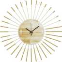 Taozhiyuan A Convenient Large Wall Clock with Adjustable Kits, Suitable for Home Decoration Suitable for Kitchen, Living Room or Office(Gold)