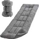 Thick Camping Sleeping Pad Soft Lamb Fluff Camping Cot Pads for Adults, Lightweight Foldable Sleeping Mat, NonSlip Camping Mattress Pad for Travel Backpacking Hiking Car Tent Home Office Nap Dark Grey