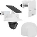 Gutter Mount Bracket and Rain Cover Compatible with Eufy Security SoloCam S340,Security Camera Accessories Camera Gutter Mount and Sun Rain Shade Cover Shield for Outdoor(White)