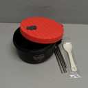 AI LOVE PEACE Microwaveable Ramen Noodle Bowl Cooker 40oz for Ramen, Rice, Pho, Soup, and Pasta, Dishwasher Safe and Portable, Ideal for Home, Office, Dorm, or Gift (Red)