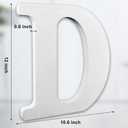 AOCEAN 12 Inch White Big Wood Letters Unfinished Wooden Letters for Wall Decor Decorative Standing Letters Slices Sign Board Decoration for Craft Home Party Projects (D)