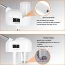 Upgrade Professional LCD Facial Steamer with Hot Mist, Esthetician Steamer for Salon Spa & Home, Stand Facial Steamer On Wheels, 33.8oz Large Upper Inlet Cup & 50s Fast Heating