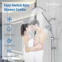Rain Shower Head with Handheld High Pressure rainfall Shower Heads with Handheld Spray Combo,Premium Polished Chrome