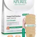 APUREE Fungal Nail Patches Extra Strength: Max 1% Tolnaftate | FSA-HSA | 8H Overnight Toenail Treatment |Repair For Discolored Yellow Brittle Damage Nails| Restores Healthy Appearance| 32 Patch