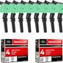 MAS Set of 8 Green Ignition Coil Pack DG508 & 8Pcs Motorcraft Spark Plug SP479 Compatible with Ford F150 F250 E150 E350 Expedition Excursion Super Duty Lincoln Navigator 5.4L V8 DG457 DG472 DG491