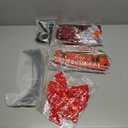 Colingmill Christmas Lamp Post Light Decorations with 8 Merry Christmas Yard Wooden Signs 16.4ft 50led Solar Light String 2 Xmas Tinsel Garlands Red Velvet Bow for Outdoor Holiday Post Lamp Yard Decor