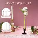 6 Pack 7.9" Glass Bud Vase Taper Candle Holder's Bud Vase for Flower Candlestick Sizes from 22mm to 27mm Adjustable Designed Specially for Taper Candle Holder for Tablescapes, Wedding Decor