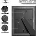 Abtgt Ornate Vintage Style 5x7 Picture Frame, Made of Tempered Real Glass for Tabletop or Wall Mount, 5x7 Photo Frame for Home Decor, Black