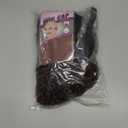 YEAME Curly Wigs for Black Women - Kinky Curly Afro Wig with Bangs, Brown Mixed Black, 15 Inch, Heat Resistant Synthetic Fiber