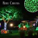 Joomer Solar Christmas String Lights, 39FT 100LED Waterproof Outdoor Lights with 8 Modes Twinkle Fairy Light for Garden, Patio, Yard, Tree and Christmas Decor (Green)