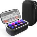 Krypthos 10 Slots Insulin Vial Protector Case, Insulin Vial Organizer Bag for Diabetics Standard 1ml 3ml 5ml and 10ml Vials, Insulin Carrying Case Fridge Holder Storage Holder, No Ice Pack