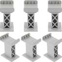 jojofuny 6 Pcs Train Bridge Support Risers for Wooden Train Track Accessories Bridge Piers Enhance Stability and Creative Play, Compatible with Major Wooden Play Sets, Perfect for Family Playtime