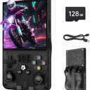 R36MAX Retro Handheld Game Console, 4.0" IPS Screen Retro Gaming Console, 128GB TF Card, 30+ Mainstream Emulators, 22,000+ Classic Games, Open Source Linux System, 4000mah Battery – Black
