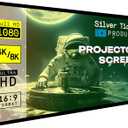 Silver Ticket Products STR Series 6 Piece Home Theater Fixed Frame 4K / 8K Ultra HD, HDTV, HDR & Active 3D Movie Projection Screen, 16:9 Format, 100" Diagonal, White Material STR-169100