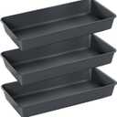 3PCS Large Plastic Drawer Organizer, 12" X 6" Desk Drawer Organizer and Storage Trays, Large-size Storage Bins, Organization and Storage Container for Makeup Vanity, Kitchen Utensil, Office, Bathroom