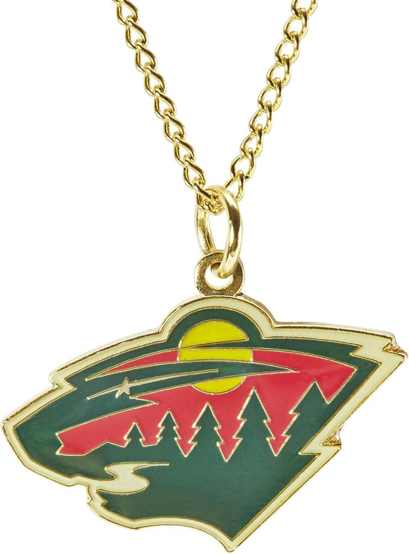 Aminco NHL Unisex-Adult NHL Logo Pendant, Minnesota Wild