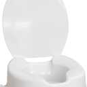 Drive Medical 770-626 AquaSense Raised Toilet Seat with Lid, Standard Seat, White (1 Count (Pack of 1))