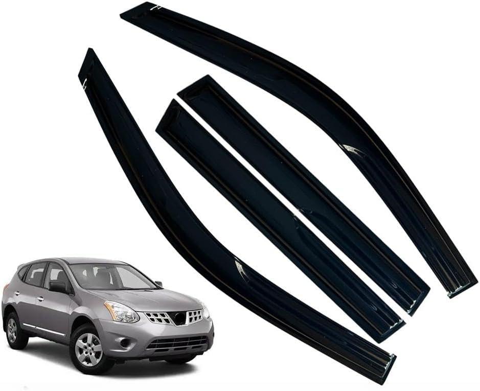 Window Visors Rain Guards for Nissan Rogue 2009 2010 2011 2012 2013 Accessories, Wind Deflectors Vent Shades for Nissan Rogue