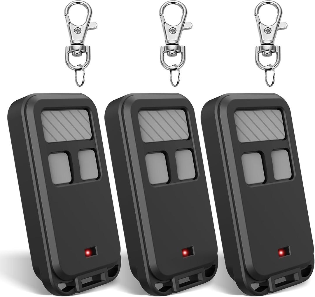 Oraneyun 890MAX Garage Door Opener Remote for LiftMaster/Chamberlain/Craftsman, Universal Garage Door Opener Remote with Mini Key Chain for Purple Red Yellow Orange Green Learn Buttons, 3 Pack