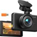 iZEEKER 2.5K Dash Cam, 1440P QHD Car Camera with 3" IPS Display, Night Vision, WDR, 170Wide Angle, Loop Recording, G-Sensor Emergency Recording, 24H Parking Mode, Type C