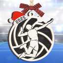 Volleyball Christmas Ornament 2025 - Sport Ornament for Boy Girl, Volleyball Gifts for Player Coach Team Friend, Wooden Christmas Ornaments for Tree Decor - Holiday Keepsake & Xmas Gift Exchange Idea