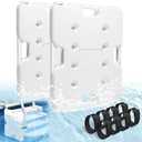 2PCS 27" x 15" Extra Large Swimming Pool Ladder Weights, HDPE Swimming Pool Step Weights Holds 90lbs, Pool Weights for Ladders for Easy Step System, Pool Ladder Weights for Above Ground Pool