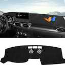 Cartist Dashboard Cover Mat for 2017-2022 2023 2024 2025 Mazda CX-5 CX5 Accessories Dash Cover Suede Dash Mat Sunshade Glare UV Rays Protector (Without Hud)