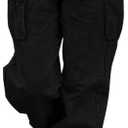 Mid Rise Cargo Jeans Women Elastic Waist Stretch Wide Leg Denim Pants with Pockets Baggy Streetwear Pants y2k, Medium 