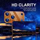 Choiche Compatible for iPhone 17 Pro Max Camera Lens Protector, Bling Camera Cover with 9H Tempered Glass Lens Screen Protector Metal Ring Decoration Accessories 6.9-inch (Glitter-Orange)