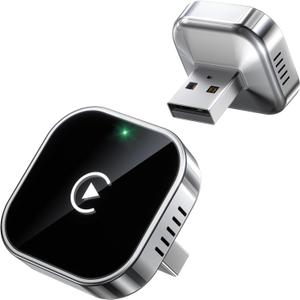 Teeran Wireless CarPlay Adapter for iPhone (2026 Upgraded), Mini Plug & Play for Cars with Factory Wired Apple CarPlay, Fast & Stable Connection, Easy Setup, Wide Vehicle Compatibility USB & USB C