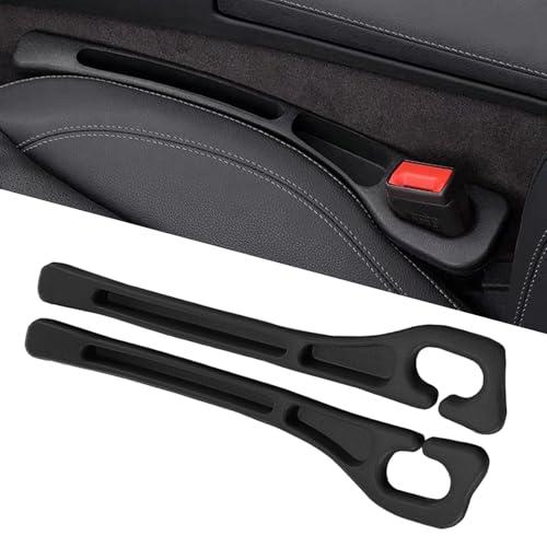 Tesdluy Car Seat Gap Filler Set of 2, Multifunctional Seat Side Gap Seam Filler Organizer with Phone Holder, Universal Fit Fill The Gap Between Seat & Console for Car, SUV, Truck