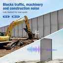 2nd Gen 95 x 52 inch Gary Soundproof Sound Absorbing Blanket Noise Barrier Acoustic Solution Application for Construction Site Outdoor Concert Machinery Shop