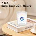 Yahrzeit Candles - Yahrzeit Memorial Candles, Memorial Bereavement Gifts for Loss of Loved One, Jewish Sympathy, Natural Soy Wax Hand Poured 7oz (White)
