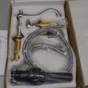 GGStudy Two Handles Three Holes Faucet 8-16 inch Widespread Bathroom Sink Faucet Brushed Nickel Basin Tap Mixer Faucet Matching Metal Pop Up Drain