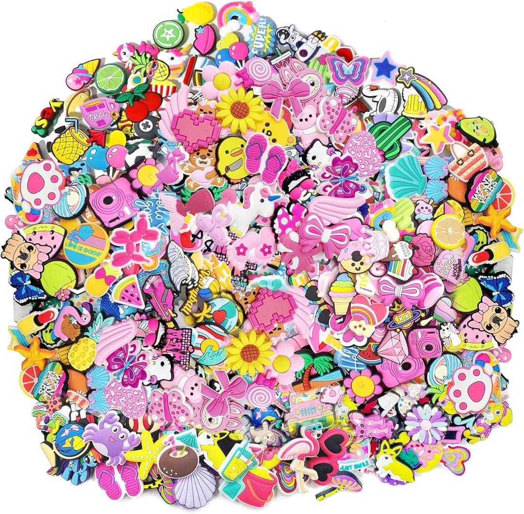 PVC Cartoon Charms, 400/30Pcs, No Duplicates, Snap-Fit DIY Ornament Shoe Accessories