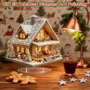 Mokvtz DIY 5D Tabletop Diamond Art Painting Kit, House DIY Diamond Art Painting Desktop Ornament, House Shaped Rhinestone Desk Placement Ornament, Home Office Stand Up Gem Painting Craft Kit, Gift