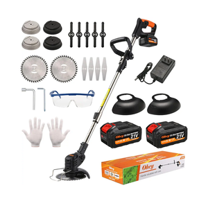 Cordless Weed Wacker, Ohey Electric Brush Cutter, Adjustable Pole Length Weed Eater, Foldable & Lightweight, 3 Blade Types, Battery-Powered Cordless Weed Eater for Lawn, Garden, Yard Work