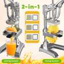 2-in-1 Commercial Manual Juicer & Vegetable Chopper, 3 Blades