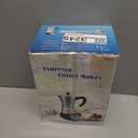 Coffee Pot 6 Cup Electric Espresso Coffee Maker Italian Moka Maker 300ml Portable Aluminum Espresso Machine Cafetera Moka Pot with Detachable Base, Gift for Home Travel(Black)