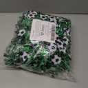 Soccer Tinsel Garland, 52FT Green Silver Artificial PET Garland with Soccer Cutouts, Reusable Hanging Decor for Soccer Party, Banquet, Senior Night, Graduation, Game Day Indoor Outdoor Football Decor