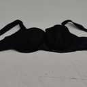 Rosme Women's Balconette Bra with Push Up Effect Plus Size Sexy Lace Demi Half Cup Bra Underwired Low Cut Mesh Bras Grand (38D, Black)