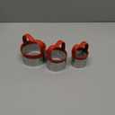3Pcs Round Cookie Cutters with Handle, Circle Biscuit Cutter for Baking, Dough Cutter, Metal Cookie Cutters, Coated and Soft PVC for Protection (1.96 / 2.55 / 3.15 INCH x 3.5 INCH)