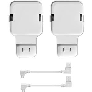 Sync Module 2 Outlet Wall Mount for Blink Doorbell Camera, Window Sensors Accessories,Doorbell Chime Inside House Bracket Holder with Short Cable (2 Wall Holder)