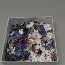 PICKFORU Stained Glass Puzzles: 1000 Pieces, Adults' Cat Lovers' Jigsaw Puzzle - Purple Iris Flowers, Starry Night, Moonlit Cat Flower