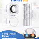 Magnetic Dryer Vent Coupling Connector Kit - DV180 Airtight Seal, Quick Magnetic Connect/Disconnect, Includes 4" Extendable Flexible Duct Hose, 2 Clamps, Screws - Easy Install & Lint Cleaning (silver)