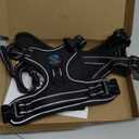 PHOEPET Reflective Dog Harness Large Breed Adjustable No Pull Vest with with Handle 2 Metal Rings 3 Buckles [Easy to Put on & Take Off](L, Black)