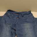 MONCCIZA Women Stretchy Bell Bottom Flare Jeans Pull On Pants with Pockets (Blue, XL)