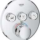 GROHE 29138000 29138 Round US Chrome Thm Smartcontrol 3,Starlight Chrome (Without SmartBox)
